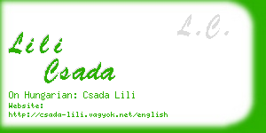 lili csada business card